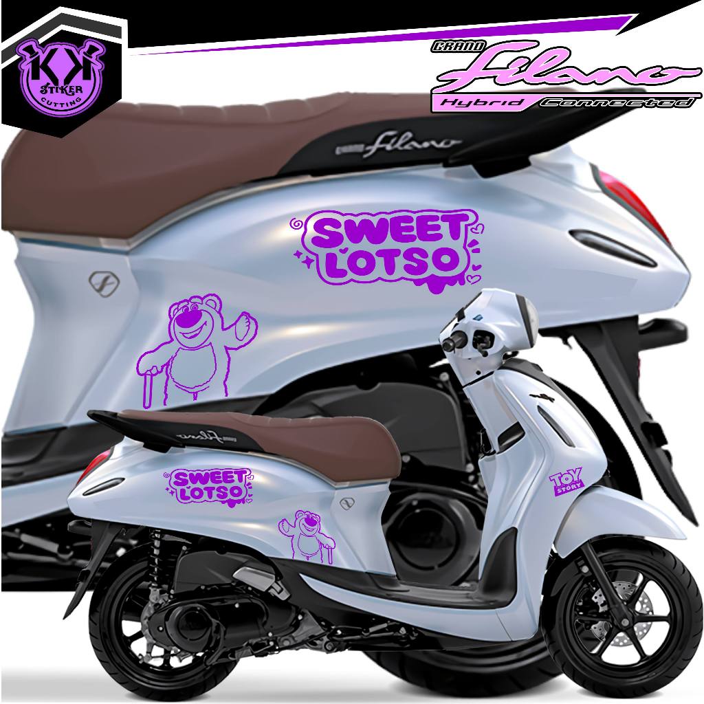 SC.568/สติ๊กเกอร์ตัด/GRAND FILANO MOTORCYCLE STICKER/ LOTSO STICKER/ LOTSO CARTOON STRIPING