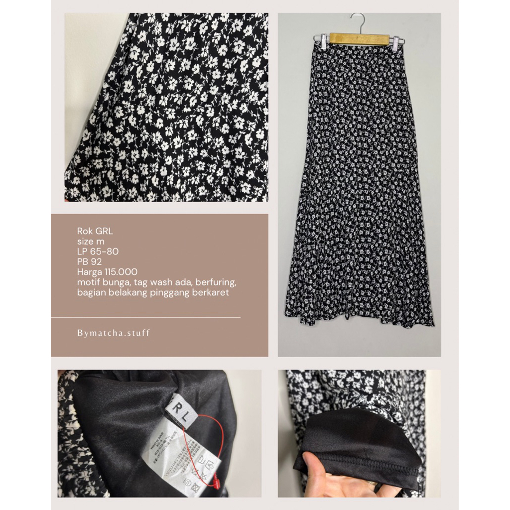 กระโปรงลายดอก GRL***