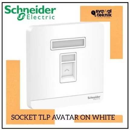 Syawalteknik_lighting - Schneider Electric Data Socket RJ45 Cat6E AvatarOn สีขาว E8331RJS6_WE
