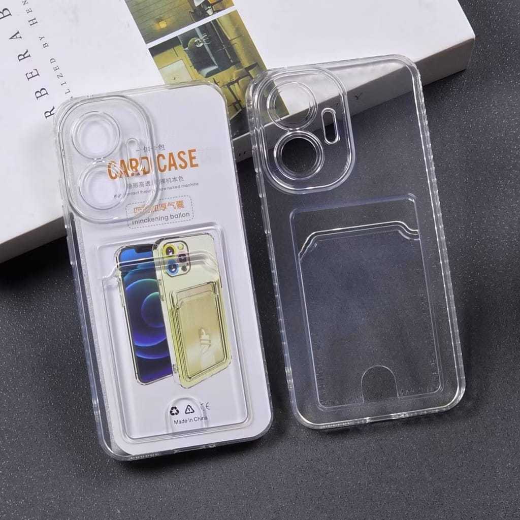 CLEAR Softcase Slot Card Holder สําหรับ POCO F7 / F6 / F6 PRO / F5 / X7 / X7 PRO / X6 / X6 PRO / X5 