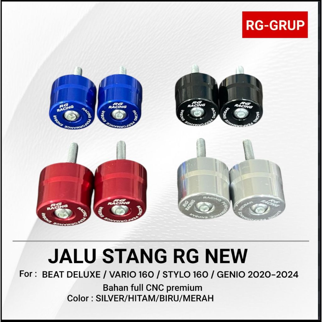 RACINGGRUP JALU STANG BEAT DELUXE VARIO 160 STYLO 160 ABS CBS GENIO 2020 - 2024 Full CNC RG-racing