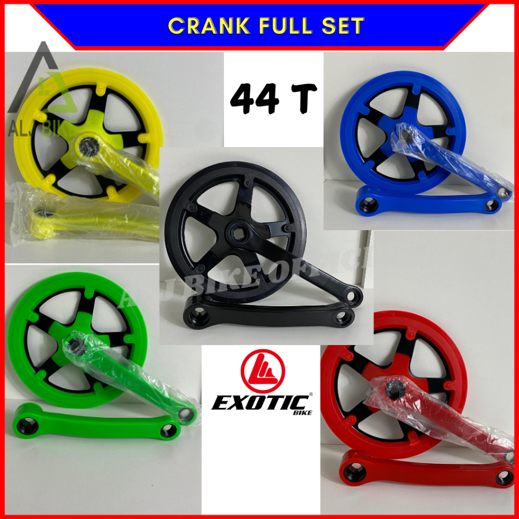 Crank Crank Crank Crank Crankset Fixie Bike Gear Single Middle Pedal จักรยานพับ 44 TX 170 มม.
