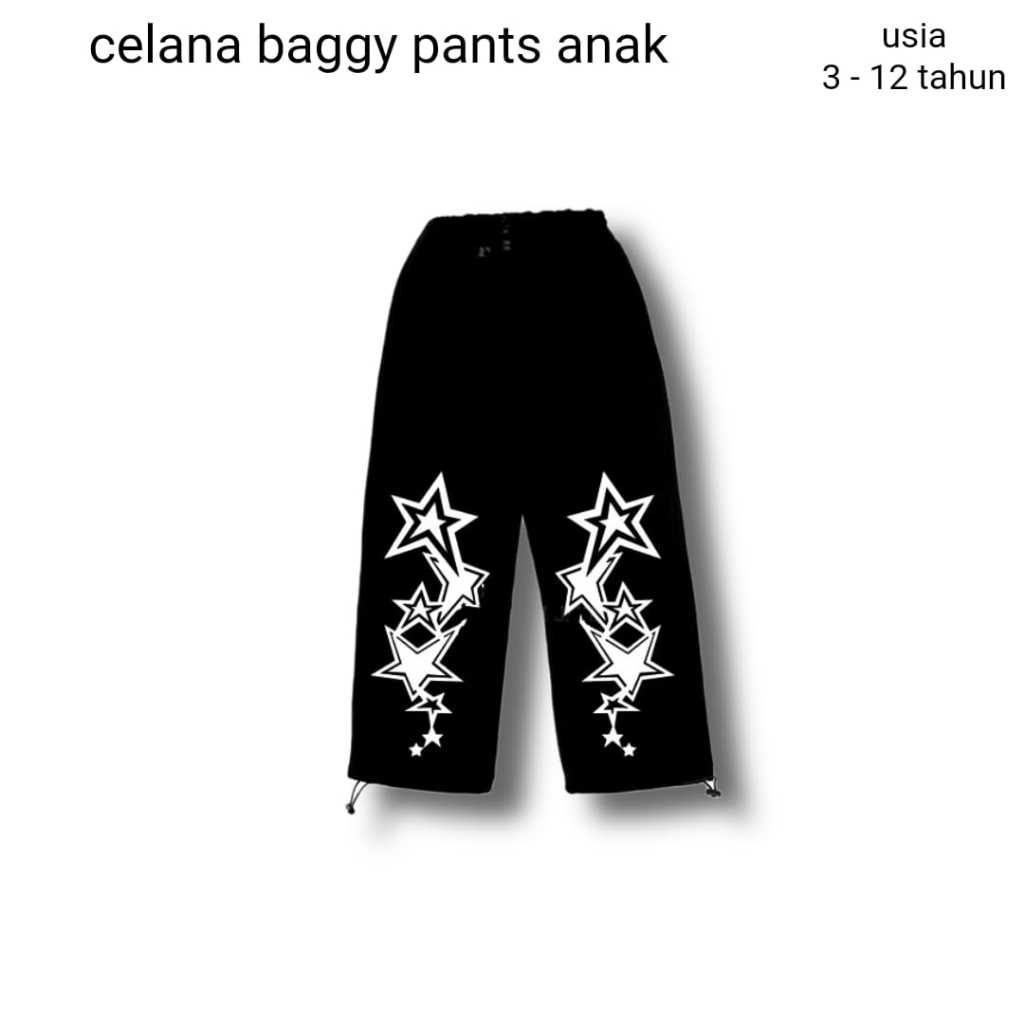 กางเกง Baggy สําหรับเด็ก // Unisex Casual Skena Streetwear
