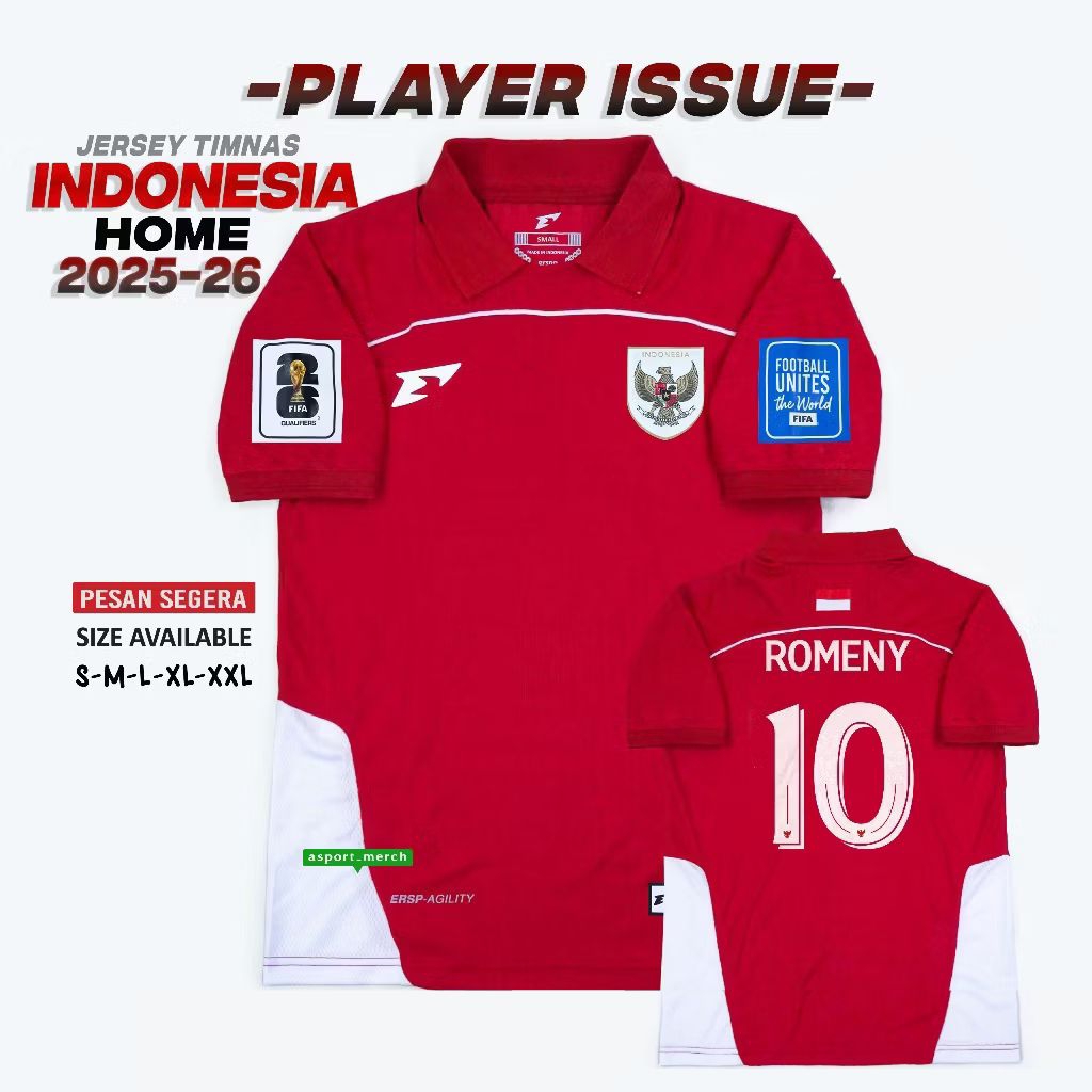 INDONESIA TIMNAS JERSEY PLAYER ISSUE 2025/2026 INDONESIA TIMNAS JERSEY PLAYER ISSUE ใหม่ล่าสุด TIMNA