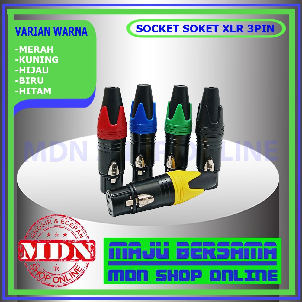 ช่องเสียบเสียง XLR 3pin ปลั๊กตัวเมีย BHG คุณภาพดี/ตัวเมีย