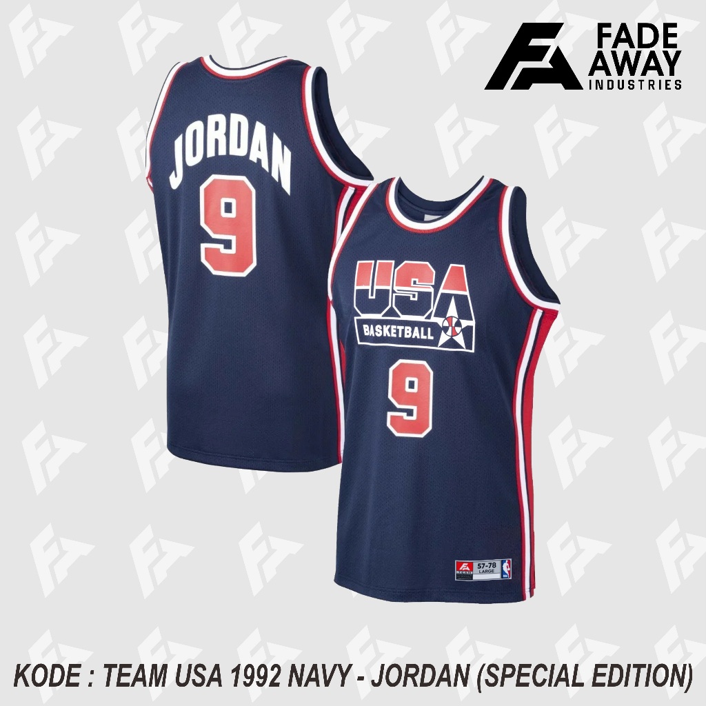 JORDAN 9 TEAM USA 1992 NAVY BASKETBALL JERSEY