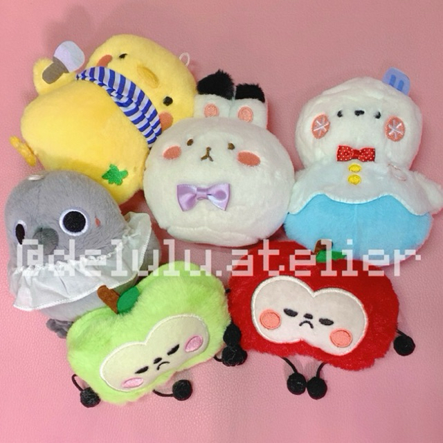 ตุ๊กตา Plushie 10 ซม. Love และ Deepspace claw machine Caleb Apple, Sylus Crow, Xavier Bunbun bunny, 