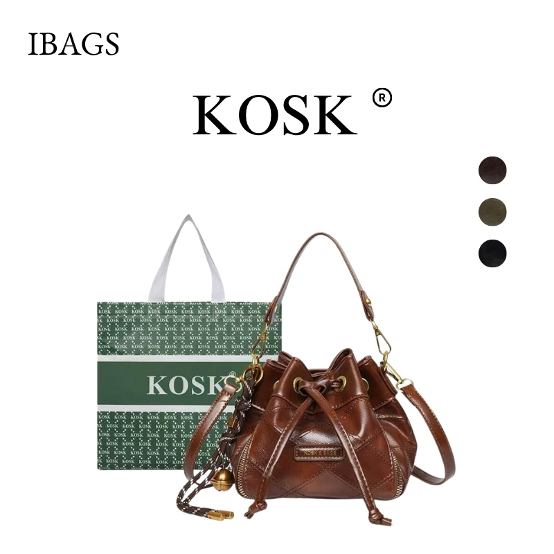 [IBAGS] Premium Thick Womens Drawstring Sling Bag 2in1 Strap Sling Bag Bucket KOSK Collection ล่าสุด