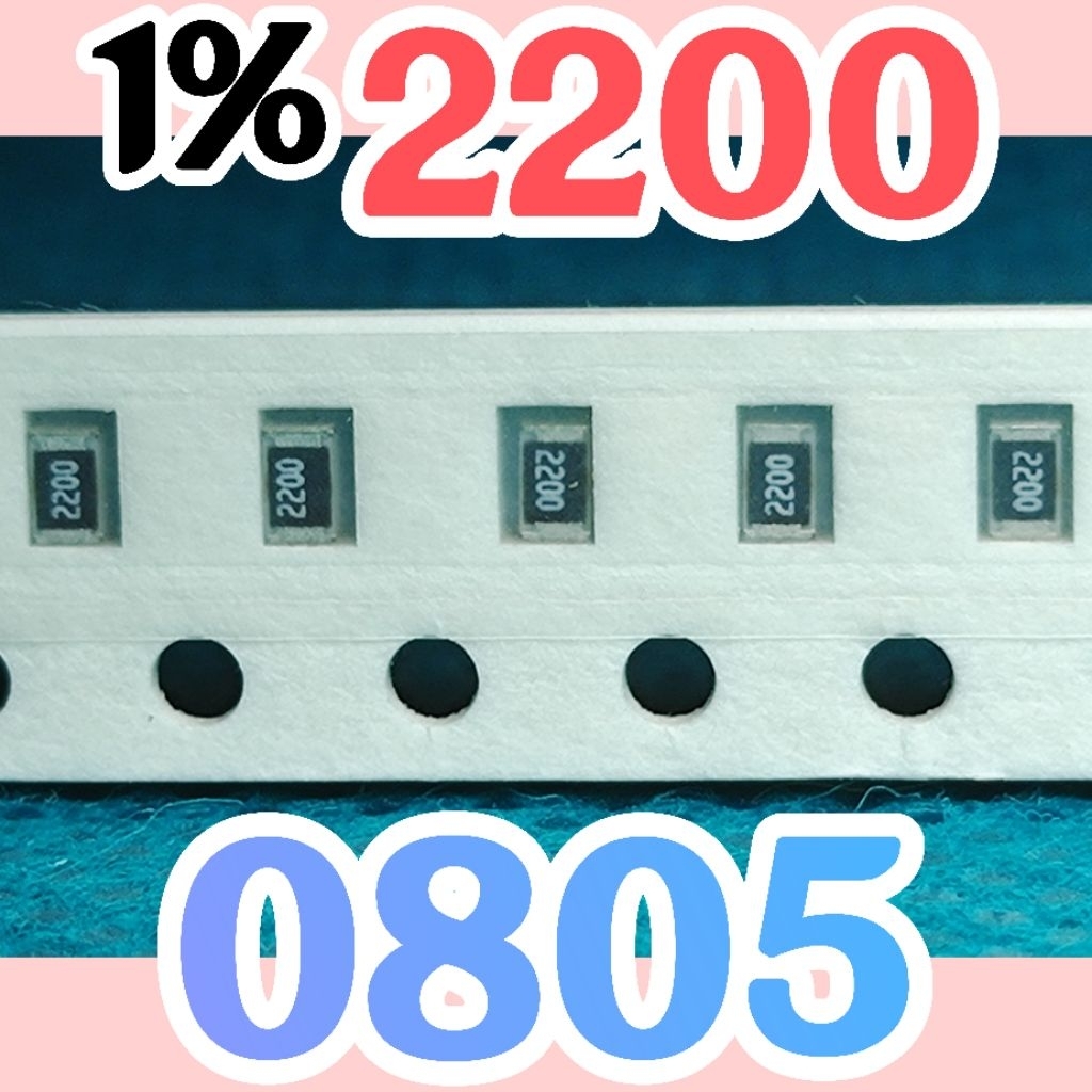 10 ชิ้น ตัวต้านทานชิป smd 2200 221 220R 1% ขนาด 2012 0805 220ohm 220 โอห์ม