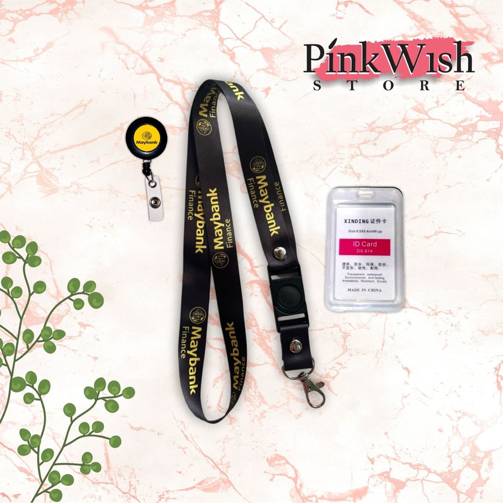 เชือกเส้นเล็ก BLACK MAYBANK FINANCE / สาย MAYBANK idcard สีดํา