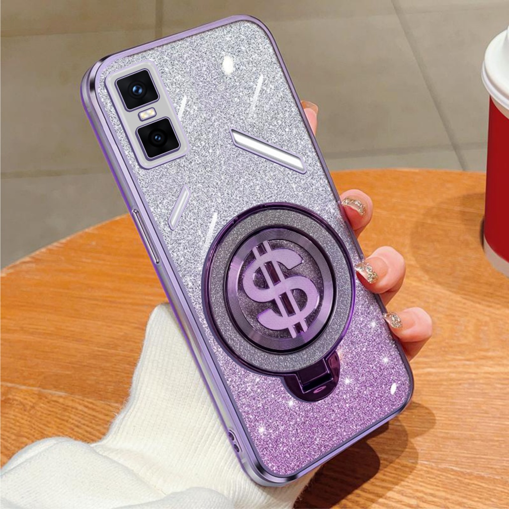 HP Infinix GT 30 Pro Glitter Dollar Ring Stand รองรับการชาร์จไร้สาย