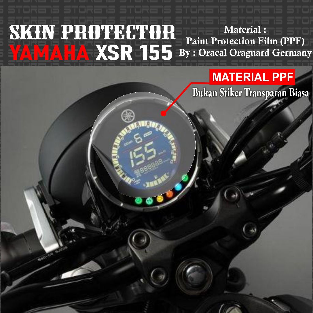 PPF ORACAL มาตรวัดความเร็ว YAMAHA XSR 155 สติ๊กเกอร์ PPF ป้องกันรอยขีดข่วน (ฟิล์มกันรอยสี)