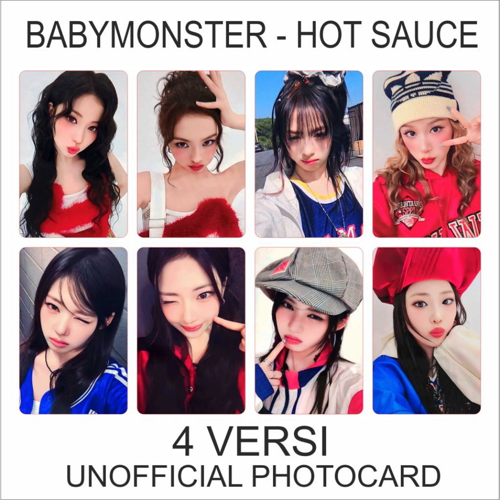 BABYMONSTER ซอสร้อน Ahyeon Asa Rora Photocard Kpop