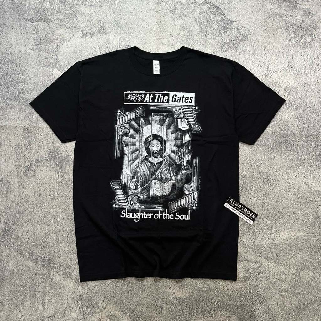 OFFICIAL AT THE GATES BAND T-SHIRT - SLAUGHTER OF THE SOUL VINTAGE LOGO