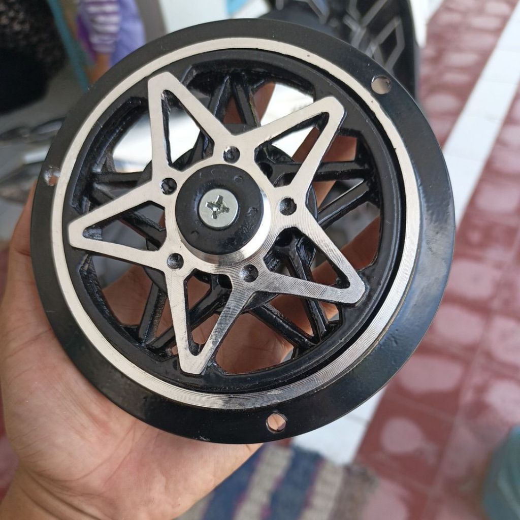 YG MESIN Start Spiner Bintang Universal PNP เครื่องยนต์หม้อน้ํา Spiner Cover, อลูมิเนียมเหล็กเต็มรูป