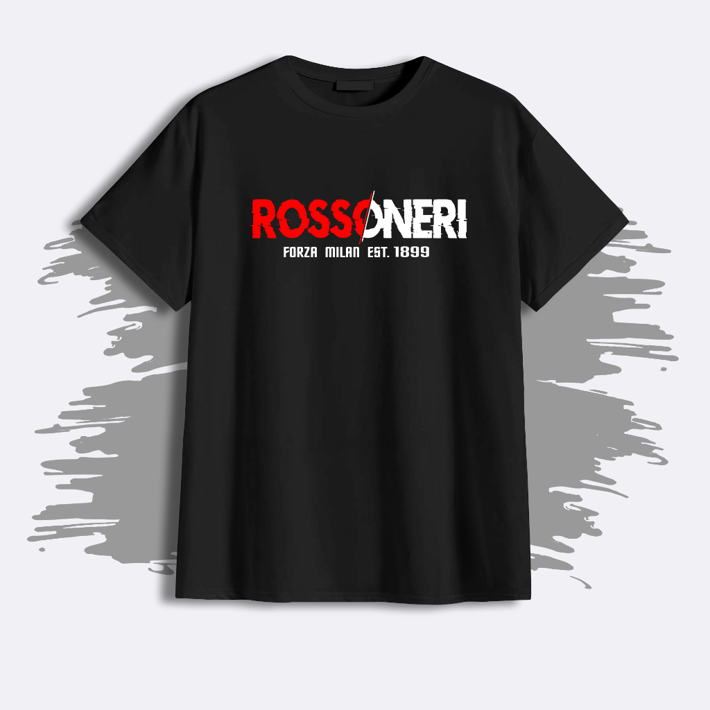 AC Milan Rossoneri Forza Milan Est 1899 เสื้อยืดแฟนคลับชายเสื้อยืด