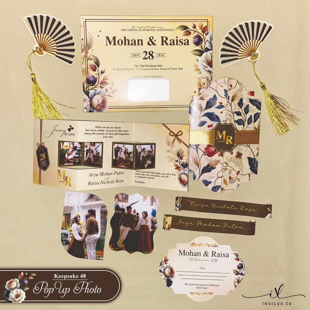KEEPSAKE WEDDING INVITATION CARD - WEDDING KEEPSAKE INVITATION AESTHETIC WEDDING VOWS