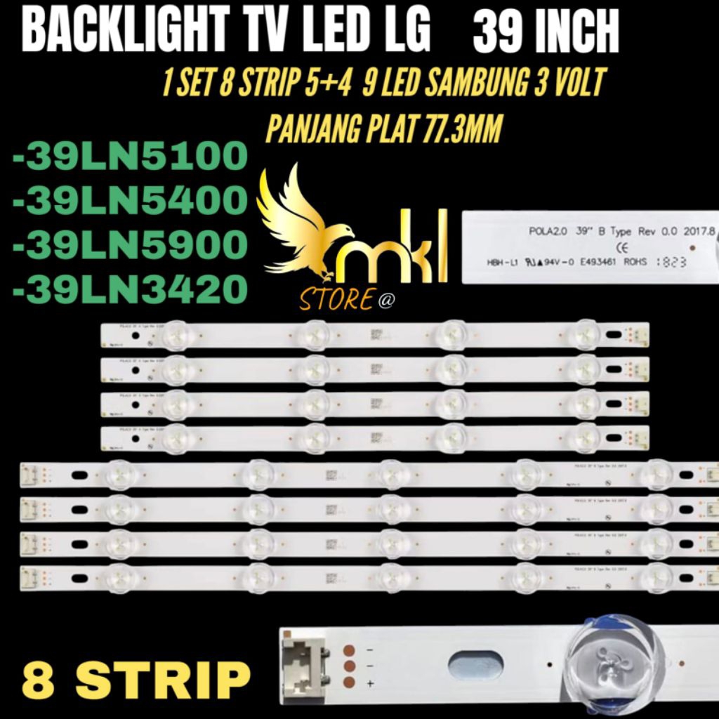 LG LED TV BACKLIGHT 39 INCH 39LN5100- 39LN5400- 39LN5900- 39LN3420 LG 39 INCH LED TV BACKLIGHT