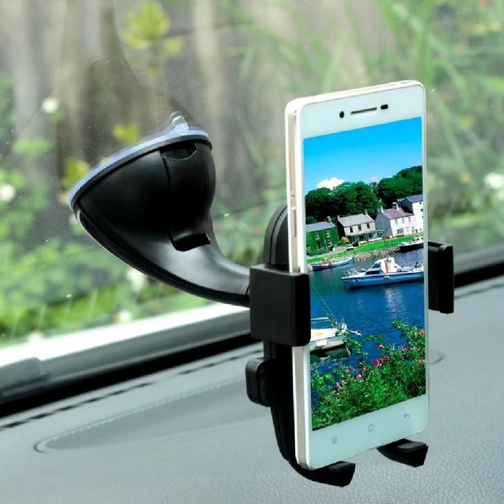 ที่วางโทรศัพท์ในรถ ที่วางโทรศัพท์คอยาว One-Touch Car Holder CHP-102 Car Holder 360° ยืดหยุ่น-สีดํา