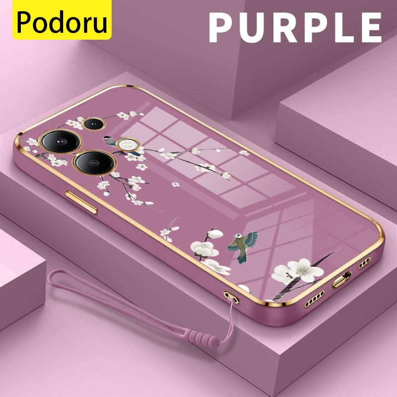 นุ่มสําหรับ Redmi หมายเหตุ 13 5G 2312DRAABG 2312DRAABI โทรศัพท์ชุบ Soft TPU Silcione ปกหลังภาพวาดสีน