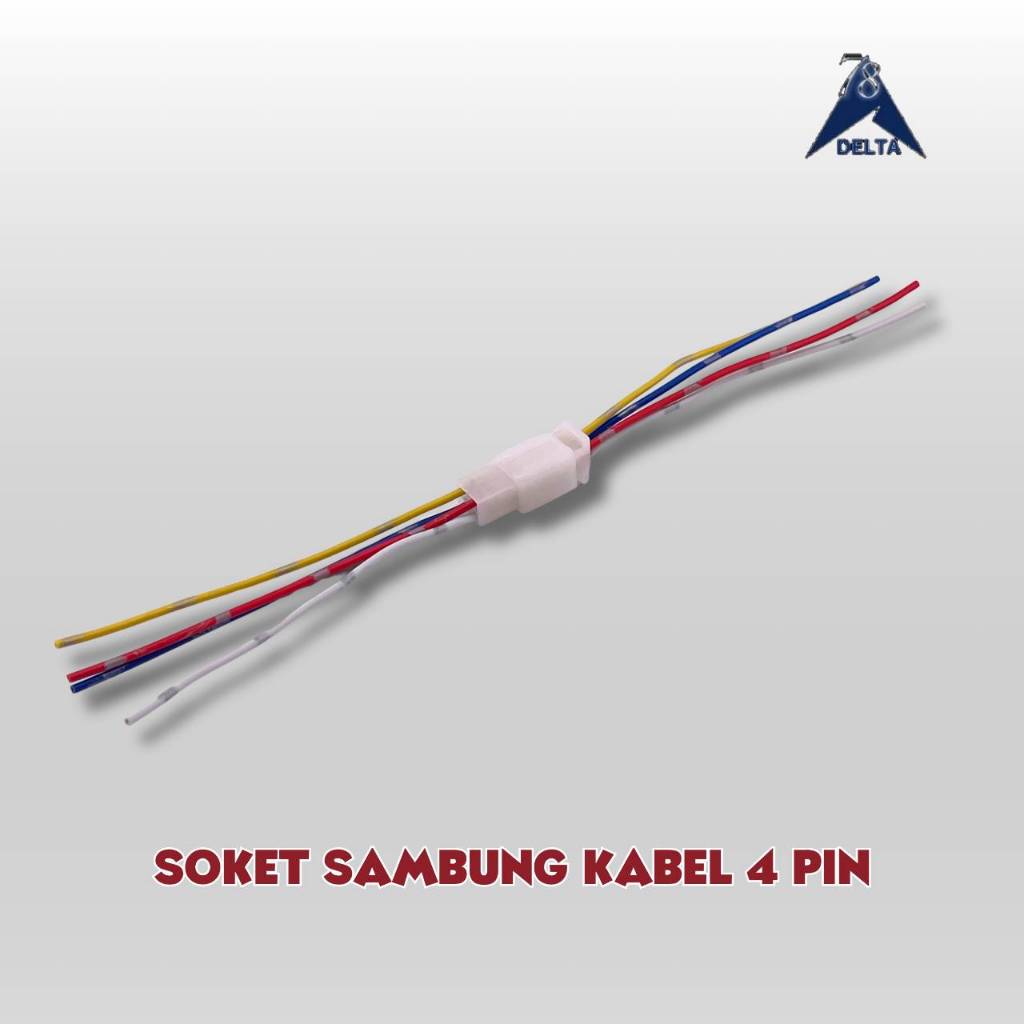 4 PIN SPOT CABLE SAMB SOCKET [RETAIL] - 4 PIN SPOT CABLE CONNECTION SOCKET / SOCKET + 4 สาย OPPONENT