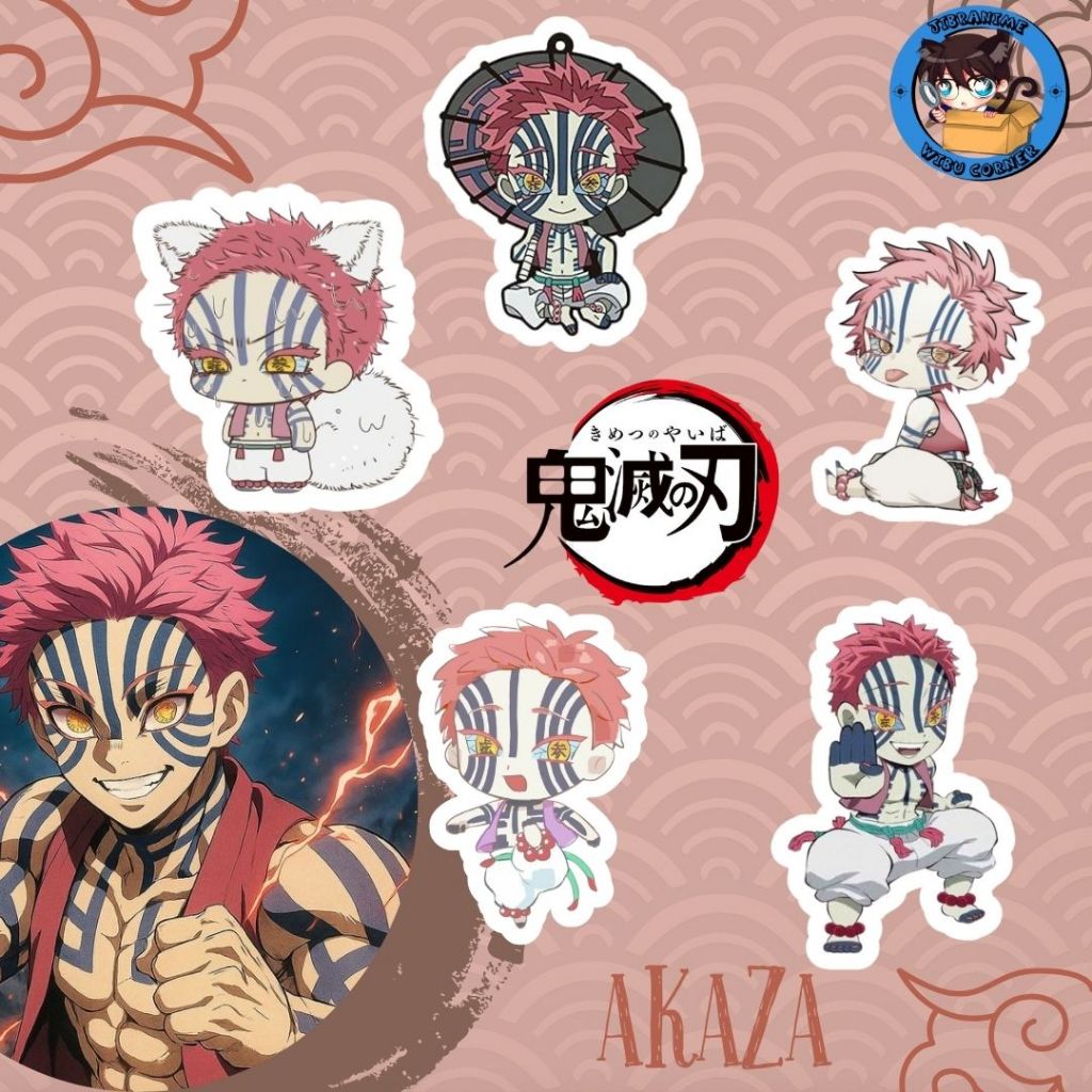 พวงกุญแจ GUNDAN / ที่แขวนพวงกุญแจรถยนต์ NO YAIBA AKAZA / สายรัดโทรศัพท์ AKAZA KIMETSU NO YAIBA