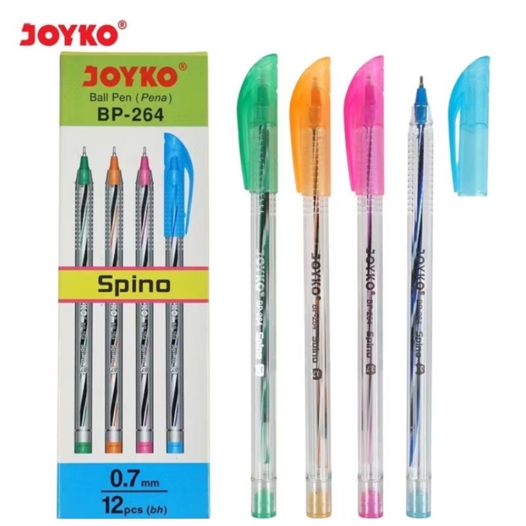 ปากกา Joyko Bp-264 Spino 0.7mm (1 แพ็ค/12 ชิ้น)