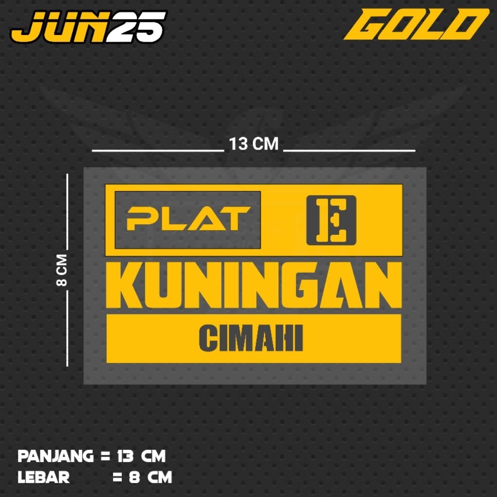 E CIMAHI PLATE WRITING CUTTING STICKER / JUN25 SMALL