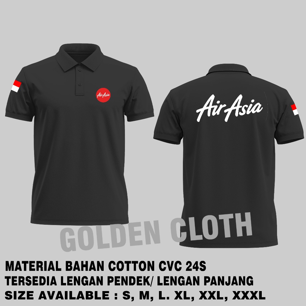เสื้อยืด Wangki Lion Air Asia Airline เสื้อโปโล Lion Air แขนสั้น