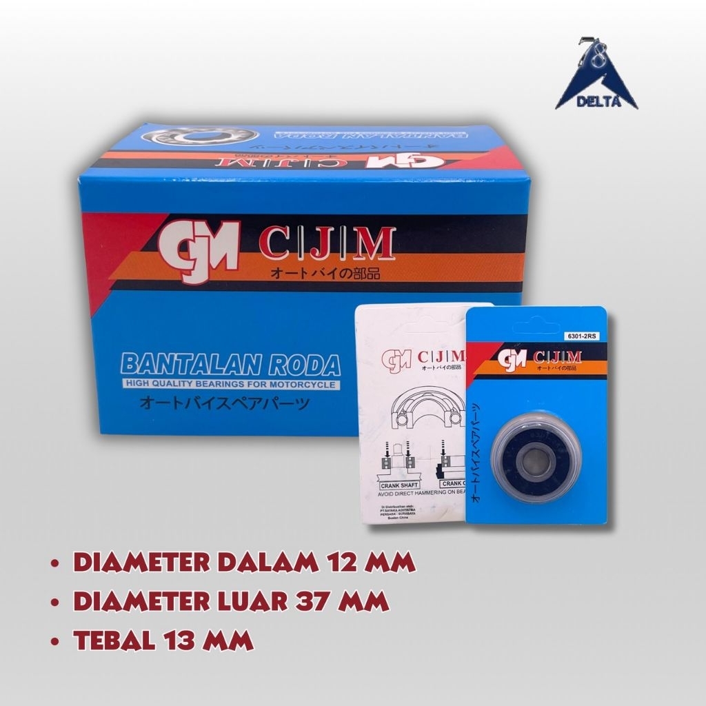 BEARING 6301 2RS CJM [RETAIL]- BEARING LAKER LAHER CJM 6301-2RS