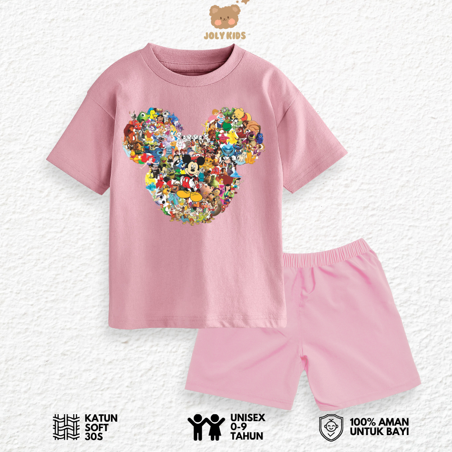 Jolly Kids MK GROUP ชุดเสื้อยืดสําหรับเด็กชายและเด็กหญิง อายุ 1-9 ปี