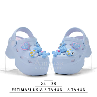 Qloud Walkerz - อุดตันแพลตฟอร์มสูงสําหรับเด็กผู้หญิง / รองเท้าแตะ Baim สําหรับเด็กสไตล์เกาหลี Super Soft 3-9 ปี Andrian kids Store