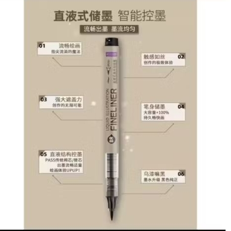 Fineliner Brush Grasp Pen Thickening Line Coloring Crayon Grasp