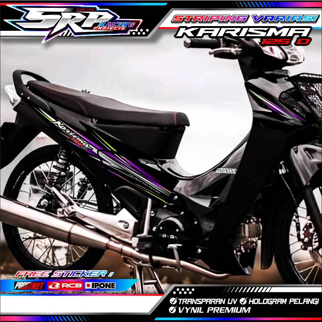HONDA KARISMA 125 D VARIATION STRIPING / KARISMA 125 D MOTORCYCLE VARIATION STICKER LIST