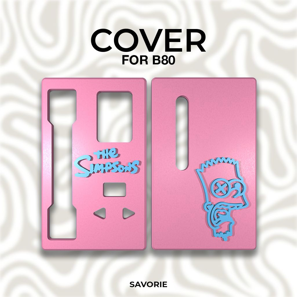 THE SIMPSONS PINK BLUE B8O CASE 3D PRINT MAGNETIC