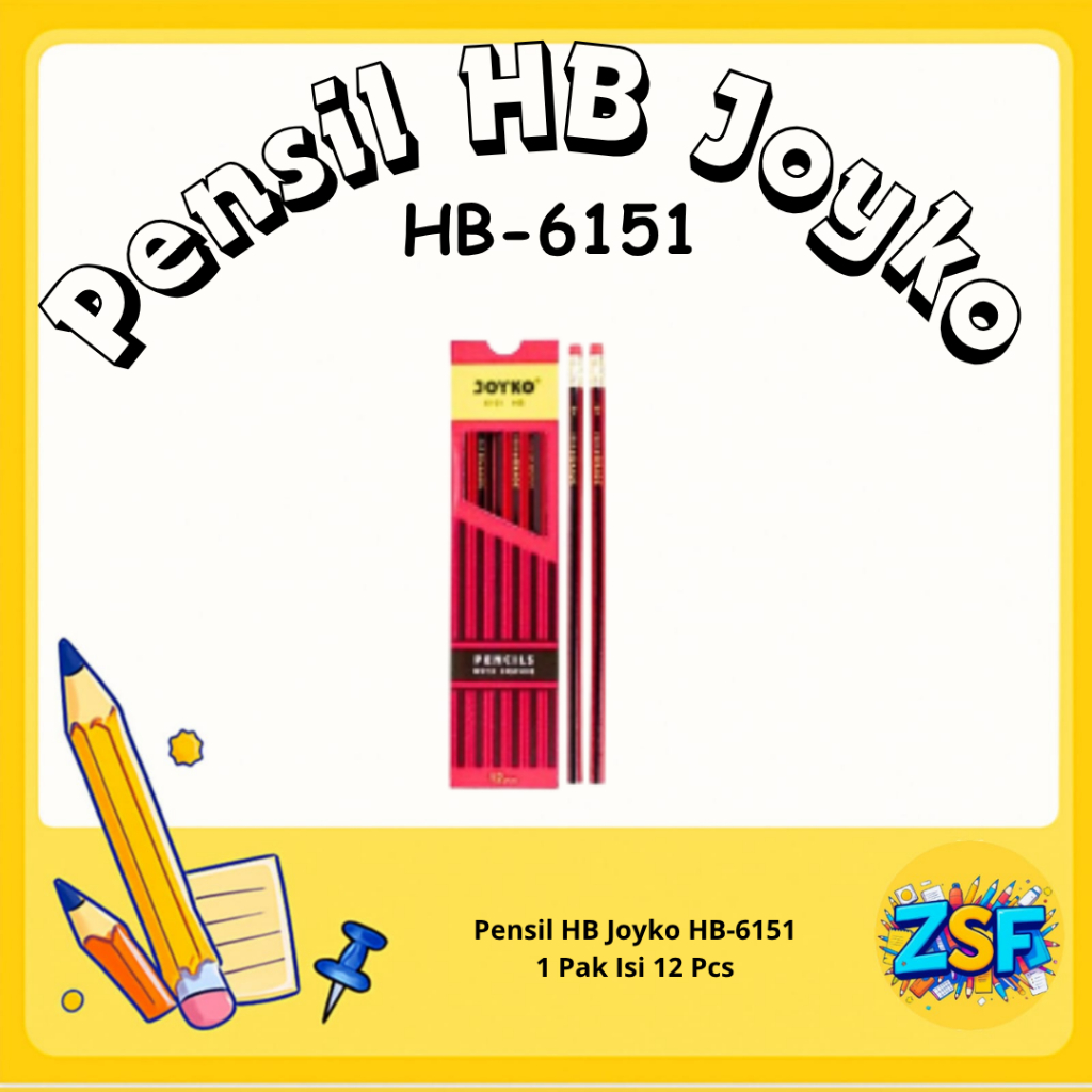 Joyko Pencils 1 Pack Joyko HB Pencils 1 Pack Original