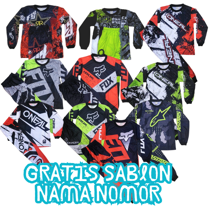 ฟรีชื่อหมายเลข/ชุดเด็กผู้ชายเสื้อแข่งเสื้อข้าม/เสื้อแข่งรถมอเตอร์ไซด์ข้ามสําหรับเด็กขนาด2-12ปี