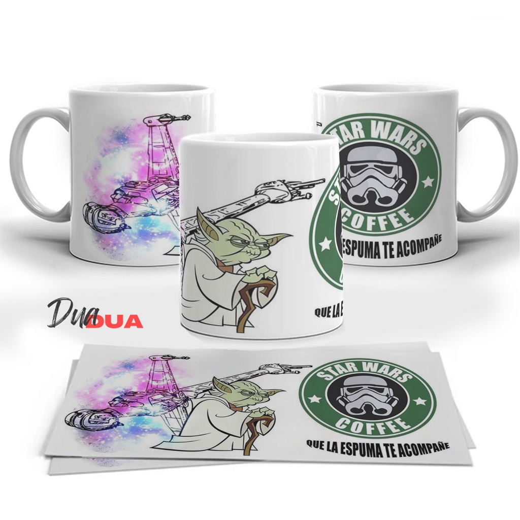 แก้วกาแฟ Star Wars Yoda Que La Espuma Tea Company