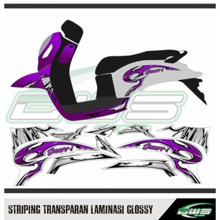 Striping Transparan Laminasi Glossy Scoopy New 2021-2023 Custom Desain Vietnam Style Varky V2