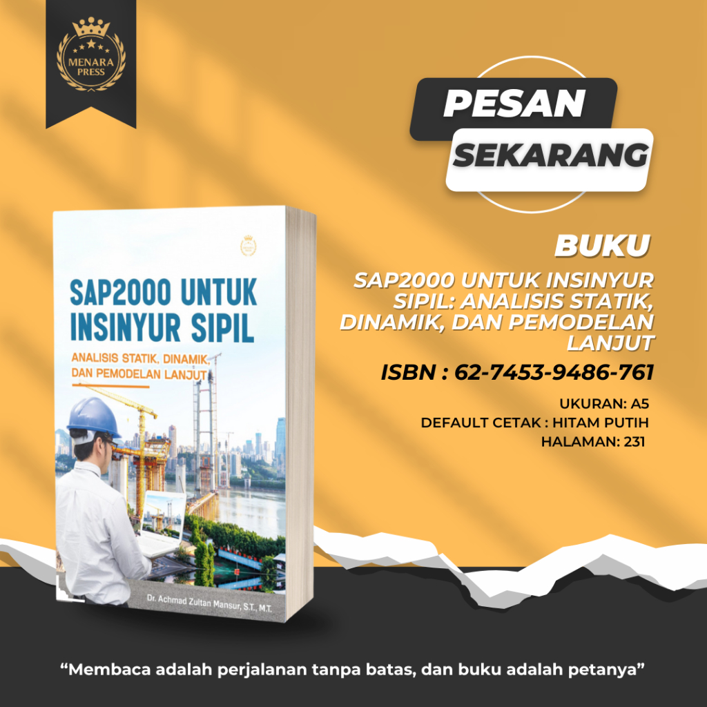 SAP2000 สําหรับ CIVIL INSINYUR: STATIC ANALYSIS, DYNAMICS และรุ่น LANJUT