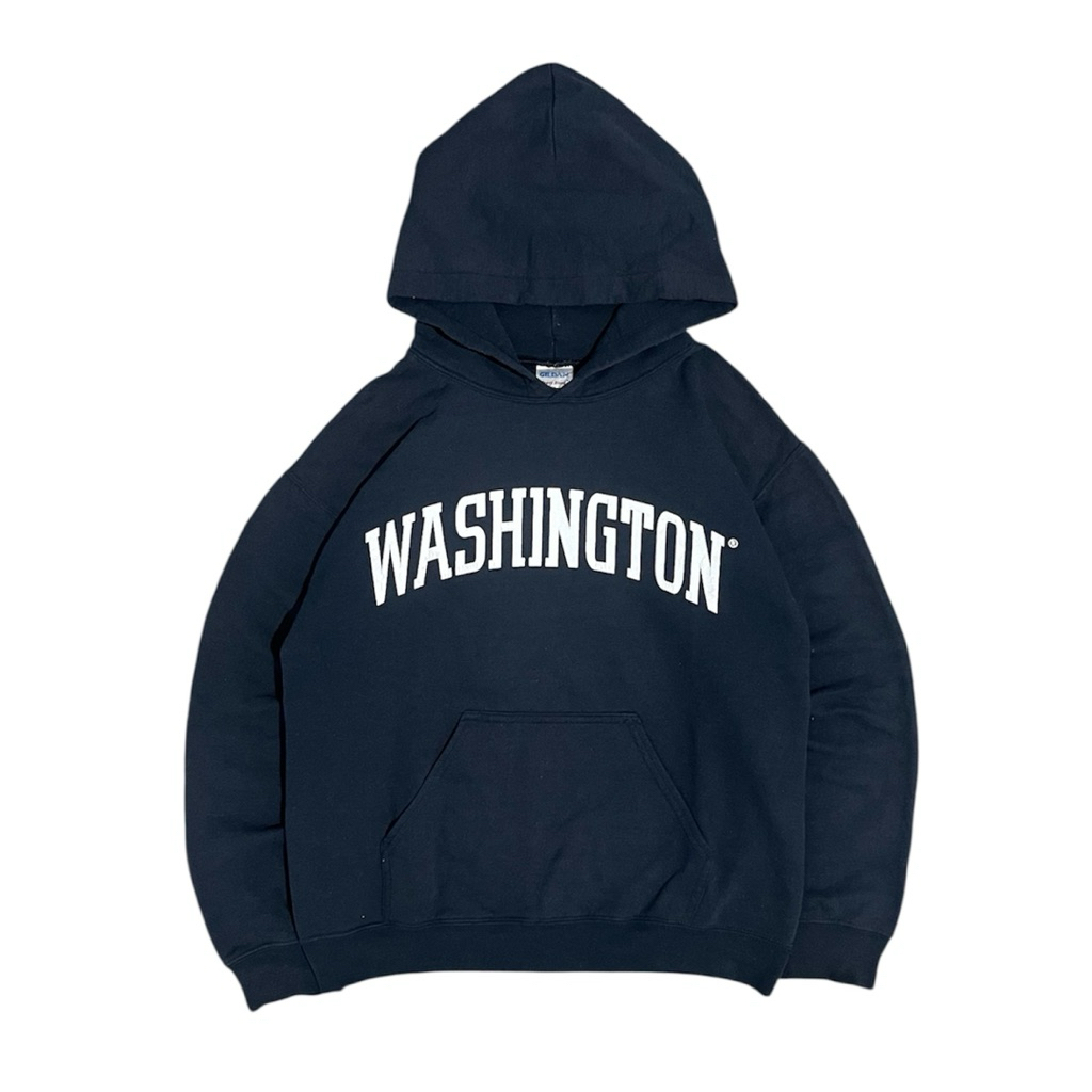 Vintage Gildan Blend Hoodie "Washington" Navy Boxyfit Hoodie