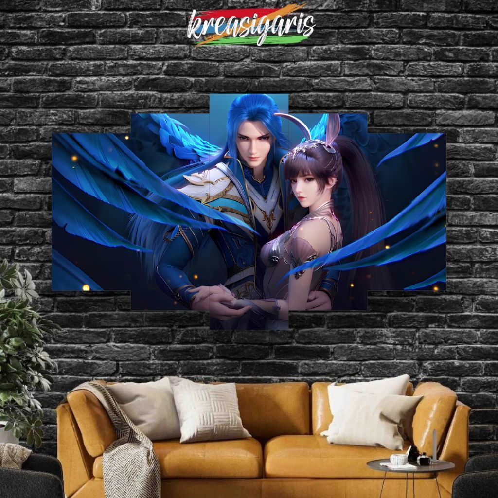 ตกแต่งผนัง Gonghua SOUL LAND 100x60 CM TANG SAN DOOULUO DALU I 1 ชุด 5 ชิ้นโปสเตอร์ I ตกแต่งผนัง DON