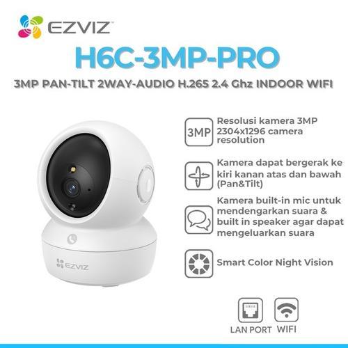 กล้องบ้านอัจฉริยะ Pan & Tilt EZVIZ H6c Pro 3MP