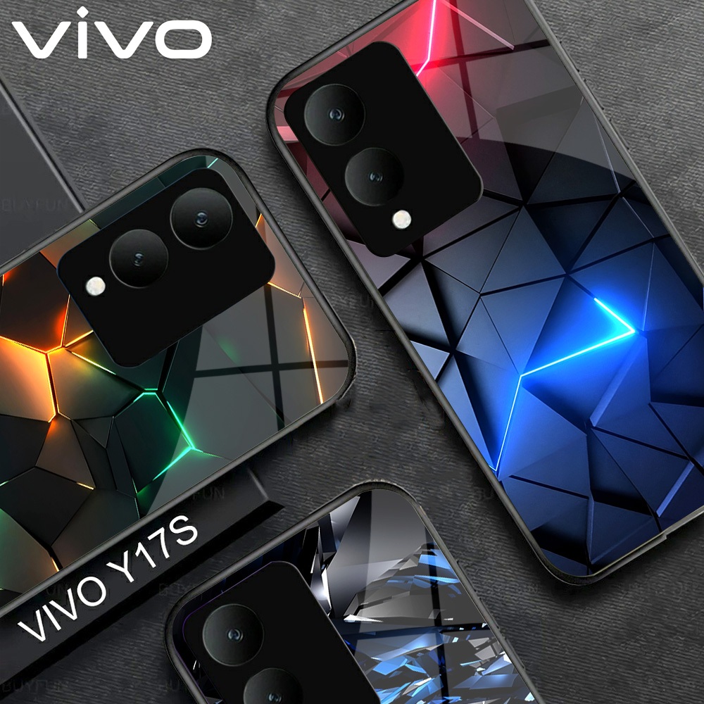 เคส HP VIVO Y17S - เคส VIVO Y17S ล่าสุด ( ABSTRACTM01) เคสโทรศัพท์ซิลิโคน VIVO Y17S - Glass Softcase