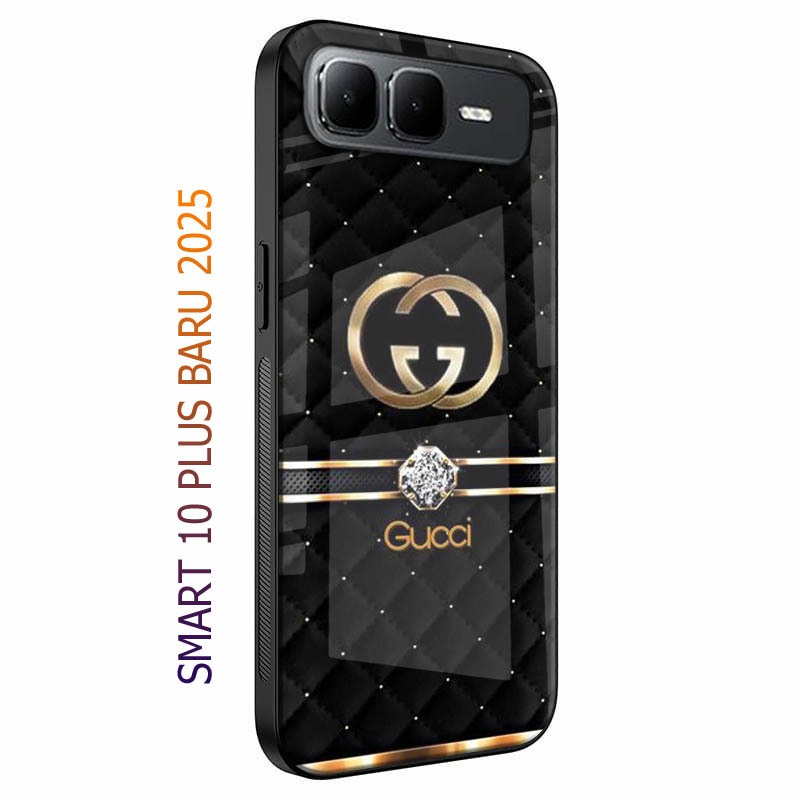 HP Glitter Glass Phone Softcase สําหรับ INFINIX SMART 10 PLUS - เคสโทรศัพท์ - SMART 10 PLUS CASE - I