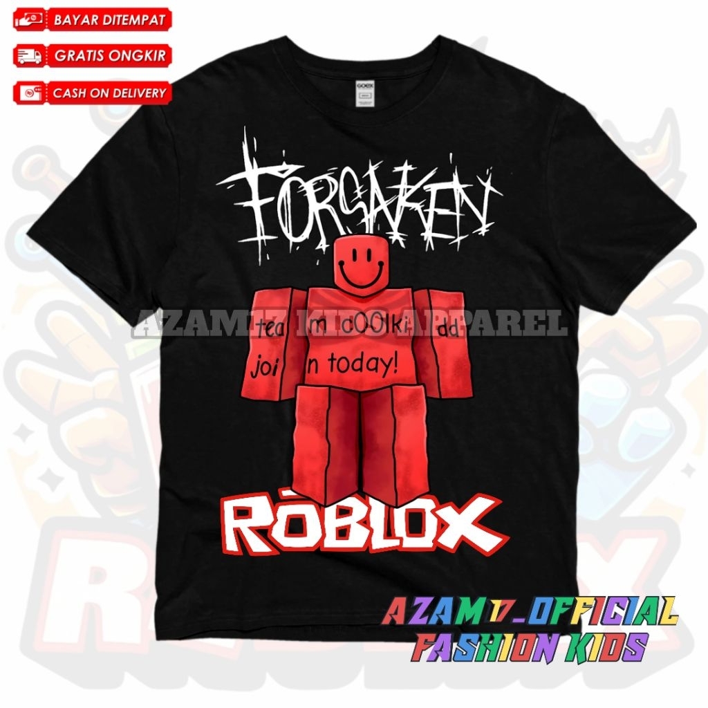 Roblox Forsaken Coolkid Game เสื้อยืดเด็กชื่อฟรี / Forsaken เสื้อยืดเด็กจาก Roblox
