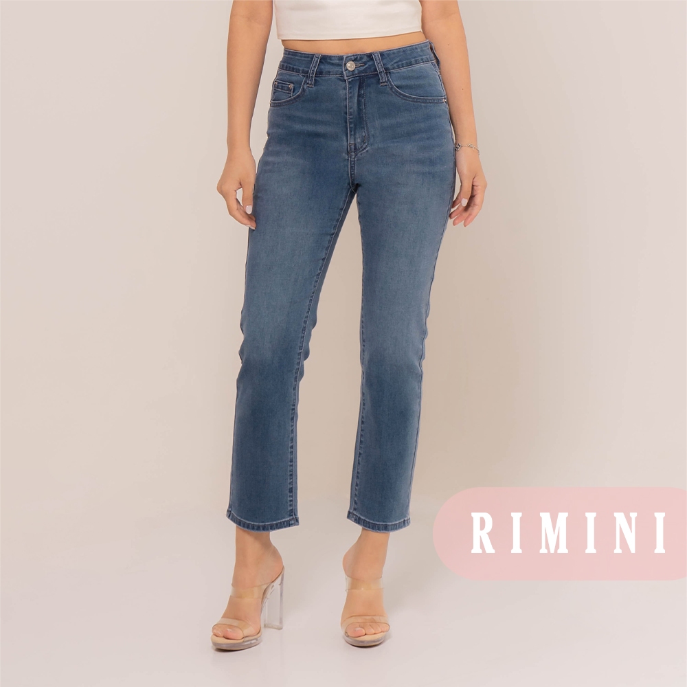 RIMINI - Skinny Patchwork Denim Jeans ไซส์ 26-33 - Jazzy Pants 524-1