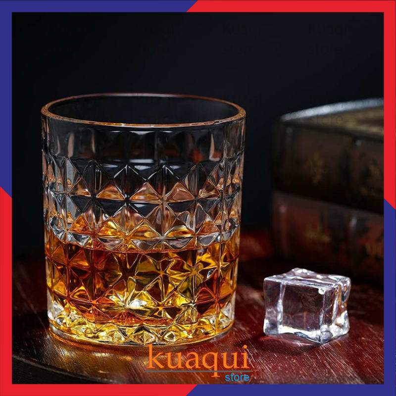 KUAQUI Crystal Old Fashion Rock Glass 300ml หนึ่งสองถ้วย DM303