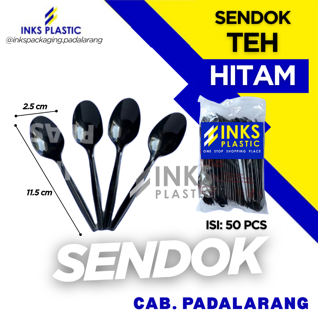 BLACK DESSERT PUDDING TEA SPOON