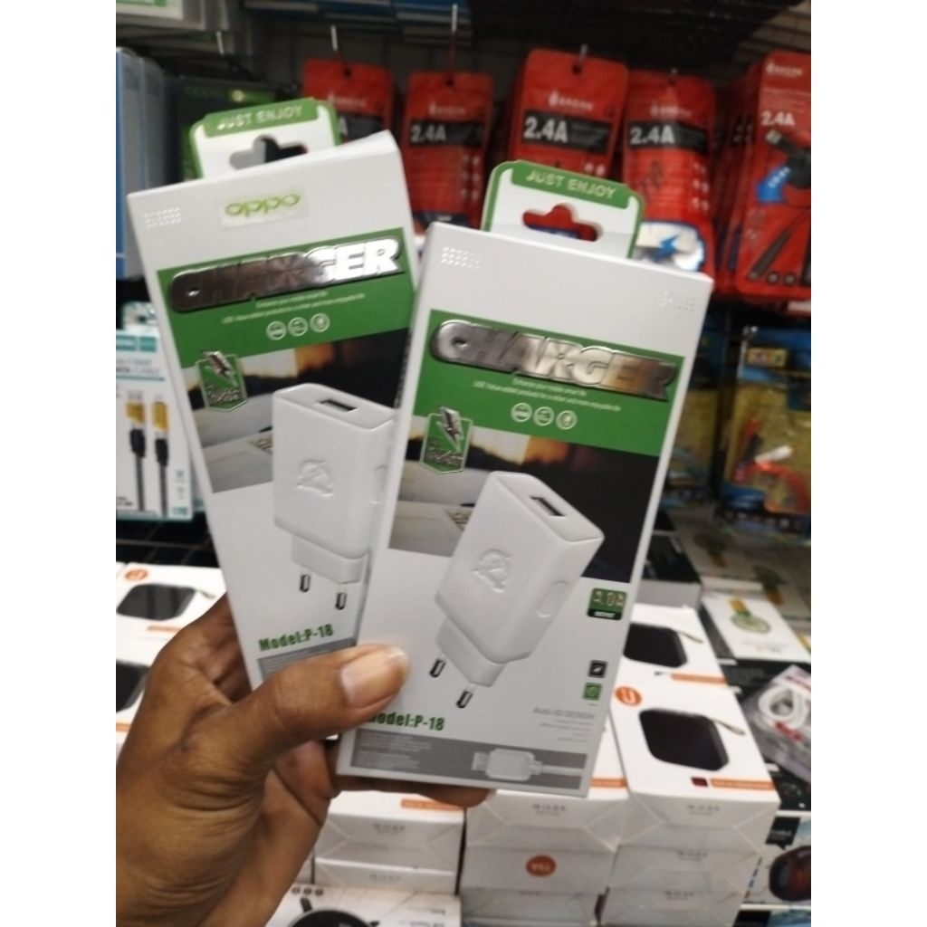 เครื่องชาร์จรุ่น P-18 Oppo A37 A83 F1S F9 F7 F5 F3 A5S A12 A1K A3S
